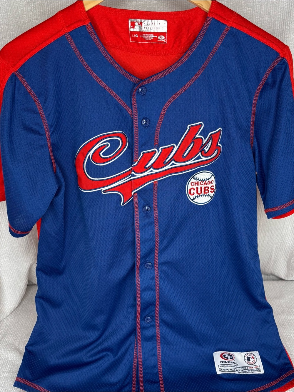 Chicago Cubs Youth Blue & Red Jersey Shirt